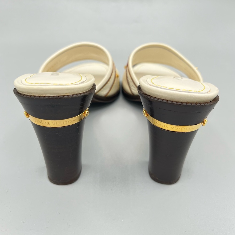 Authentic Louis Vuitton Sandals with Block Heel - Picture 3 of 5